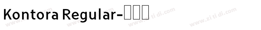 Kontora Regular字体转换